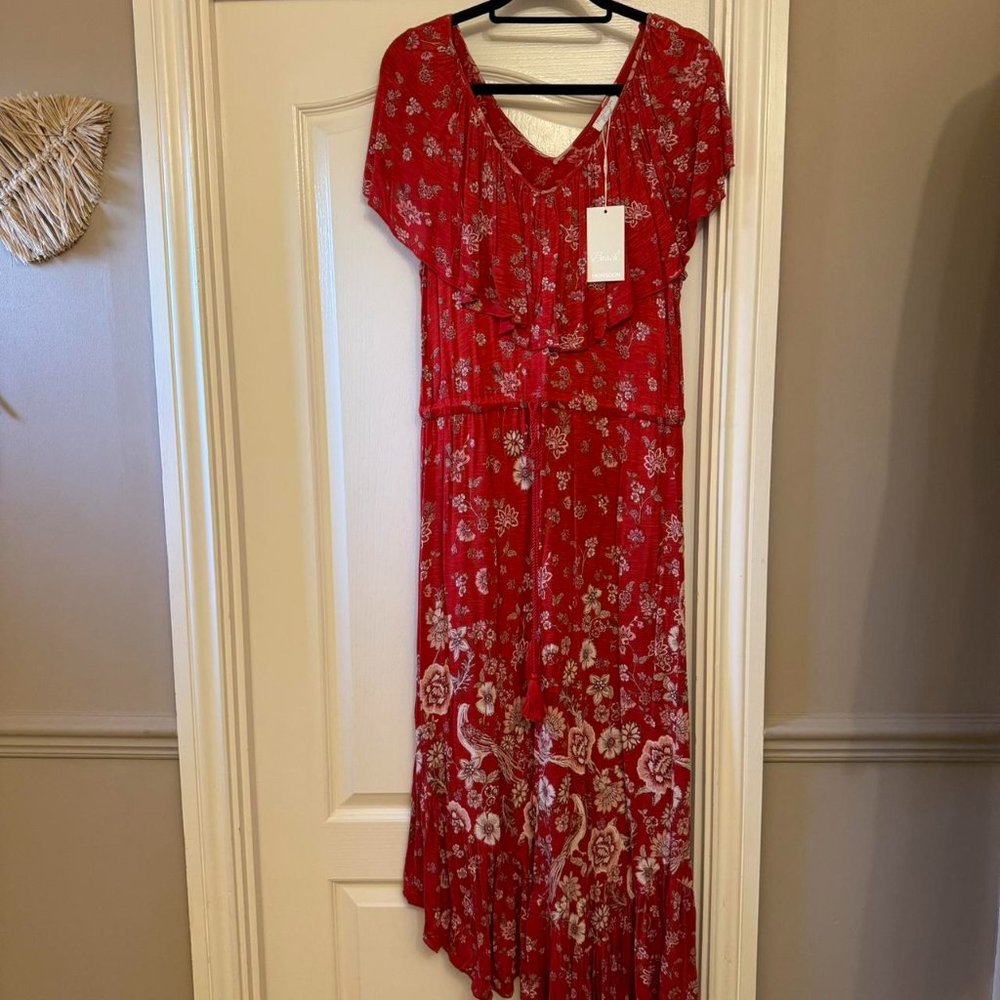 Monsoon Women's Red and White Dress